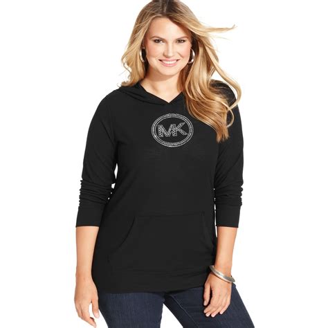 michael kors black silver stud shirt|black sweatshirt michael.